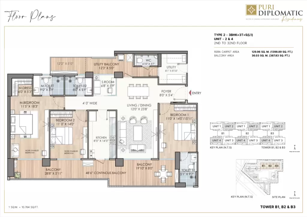 PURI Diplomatic Greens (Residences) - Gurgaon Estate.In